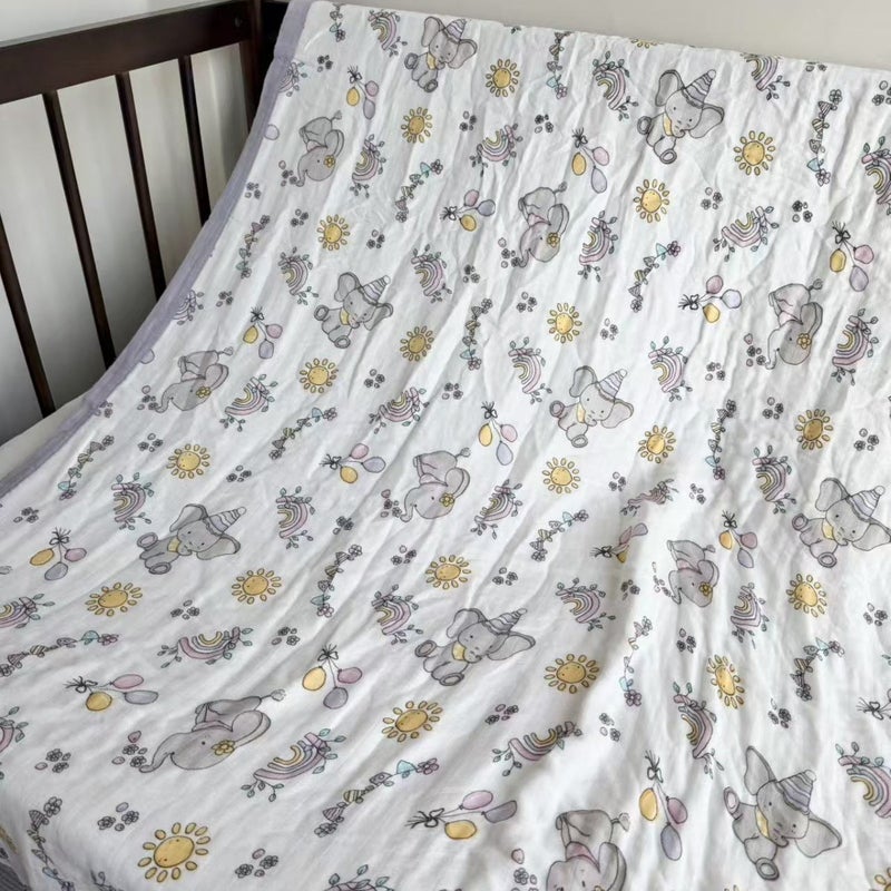 Summer Bamboo Fiber Four-Layer Gauze Blanket Children'S Air Conditioning Blanket Adult Student Bamboo Cotton Bed Sheet Cold Feeling Blanket Kindergarten - Image 1